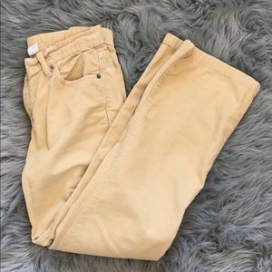 Light yellow corduroy pants